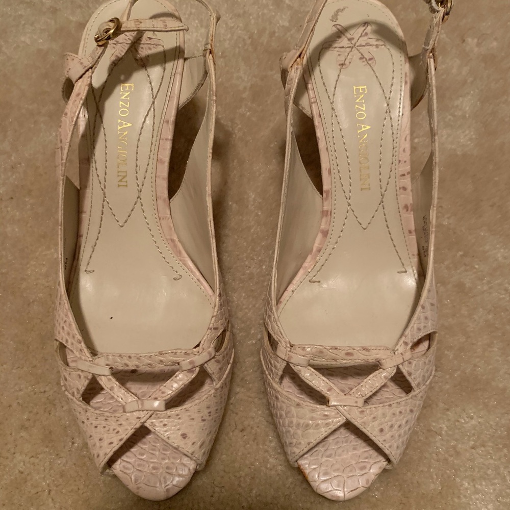 Enzo Angiolini cream print sandal